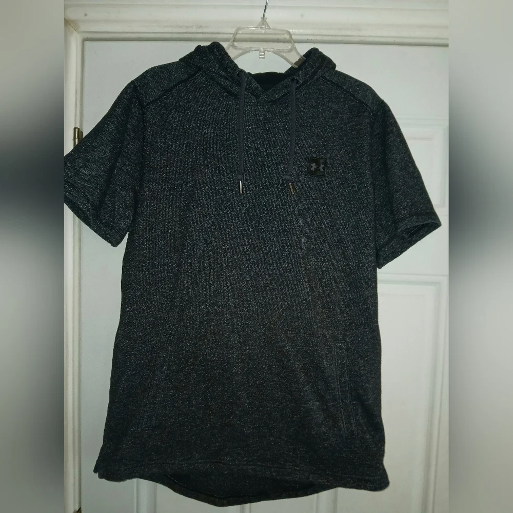 Under Armour Men's Charcoal Short Sleeve Hoodie XL - Picture 2 of 4
